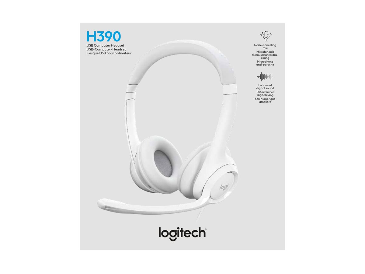 LOGI H390 USB Computer Headset - WHITE - Bilde 3