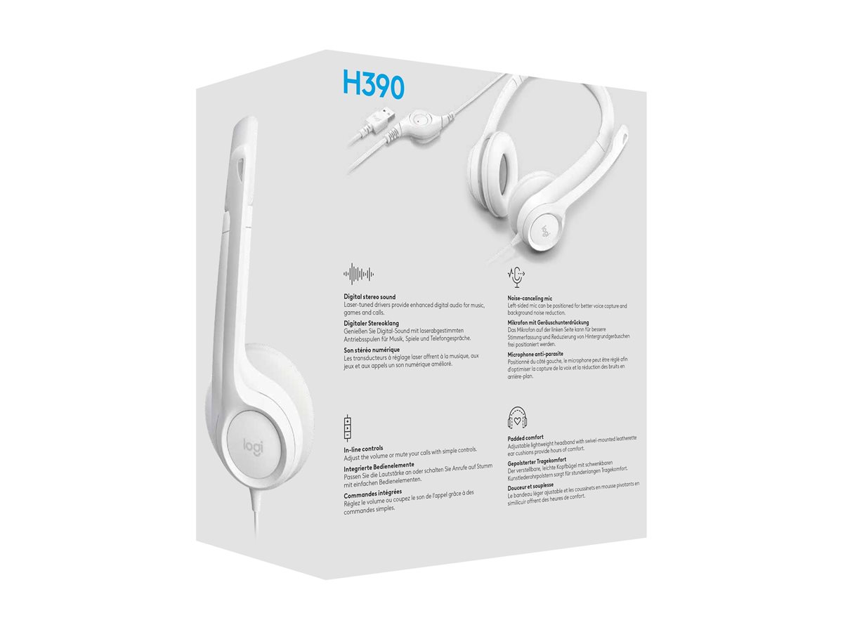 LOGI H390 USB Computer Headset - WHITE - Bilde 2