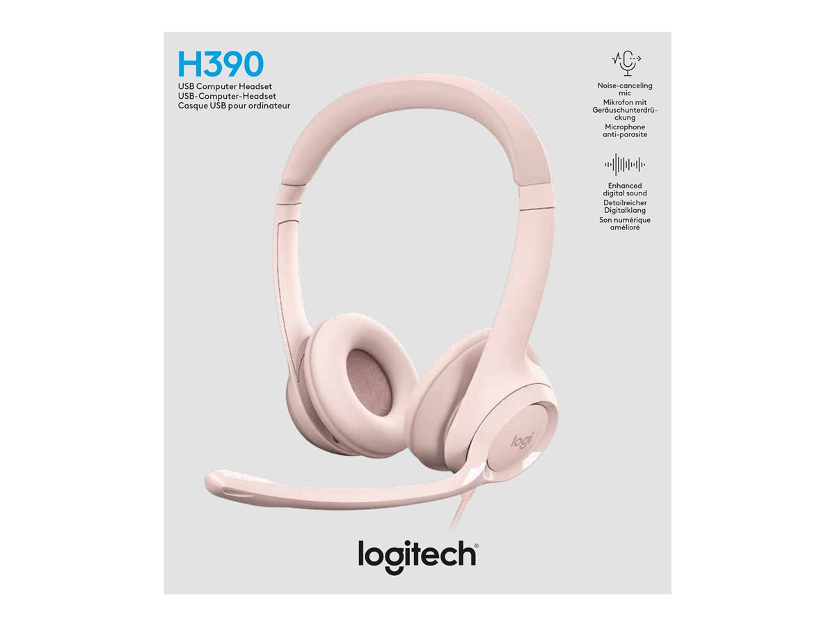 LOGI H390 USB Computer Headset - ROSE - Bilde 2