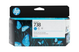 HP 738 130-ml Cyan DesignJet Ink Cartrid