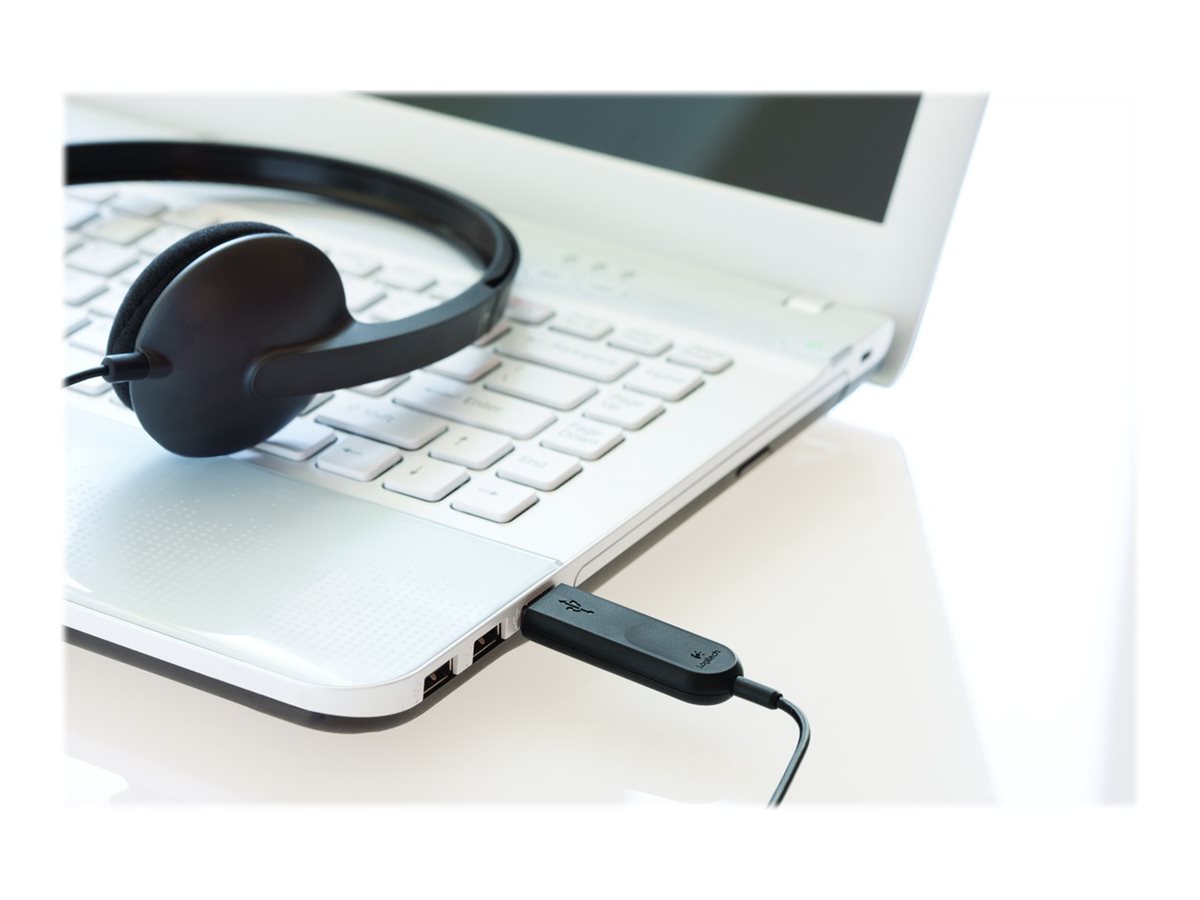 Logitech H340 Wired USB-A Headset - Noise Canceling Mic, Black, 1.8m Cable - Bilde 8