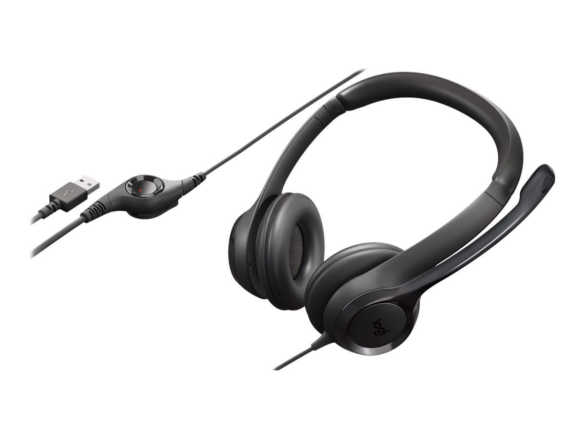 Logitech H390 Wired USB-A Headset - Noise Canceling Mic, Black, 1.9m Cable - Bilde 13