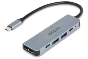 DICOTA USB-C 5-in-1 Video Hub 4K PD 100W