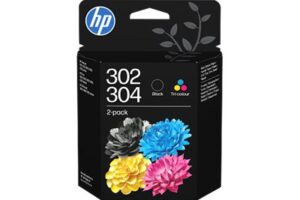 HP 302/304 Tri-color/Black Ink Crtg 2-Pk