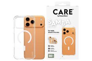 CARE by PanzerGlass® Fashionable Case Samba Transparent w. White MagSafe iPhone 17 Pro Max