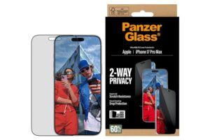 PanzerGlass® 2-Way Privacy Screen Protector iPhone 17 Pro Max | Ultra-Wide Fit w. EasyAligner