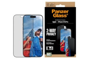 PanzerGlass® 2-Way Privacy Screen Protector iPhone 17 | iPhone 16 Pro | Ultra-Wide Fit w. EasyAligner