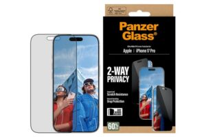 PanzerGlass® 2-Way Privacy Screen Protector iPhone 17 Pro | Ultra-Wide Fit w. EasyAligner